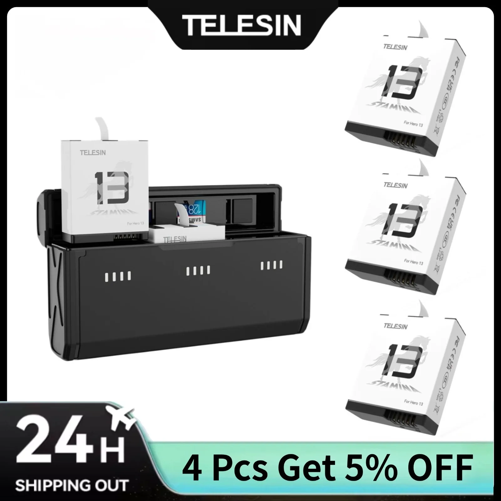 صندوق شحن سريع محمول من TELESI - مراجعة Gopro Action Camera Hero 13 Black وسعره