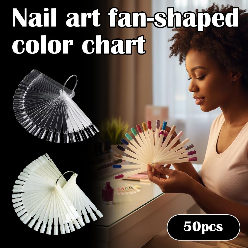 50 قطعة عينة أظافر شفافة، بطاق - مراجعة Color Checker Card وسعره