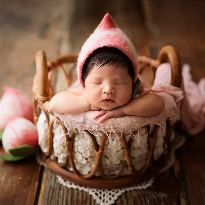 سلة منسوجة بمقبض دائري بتصميم  - مراجعة Photography Background وسعره