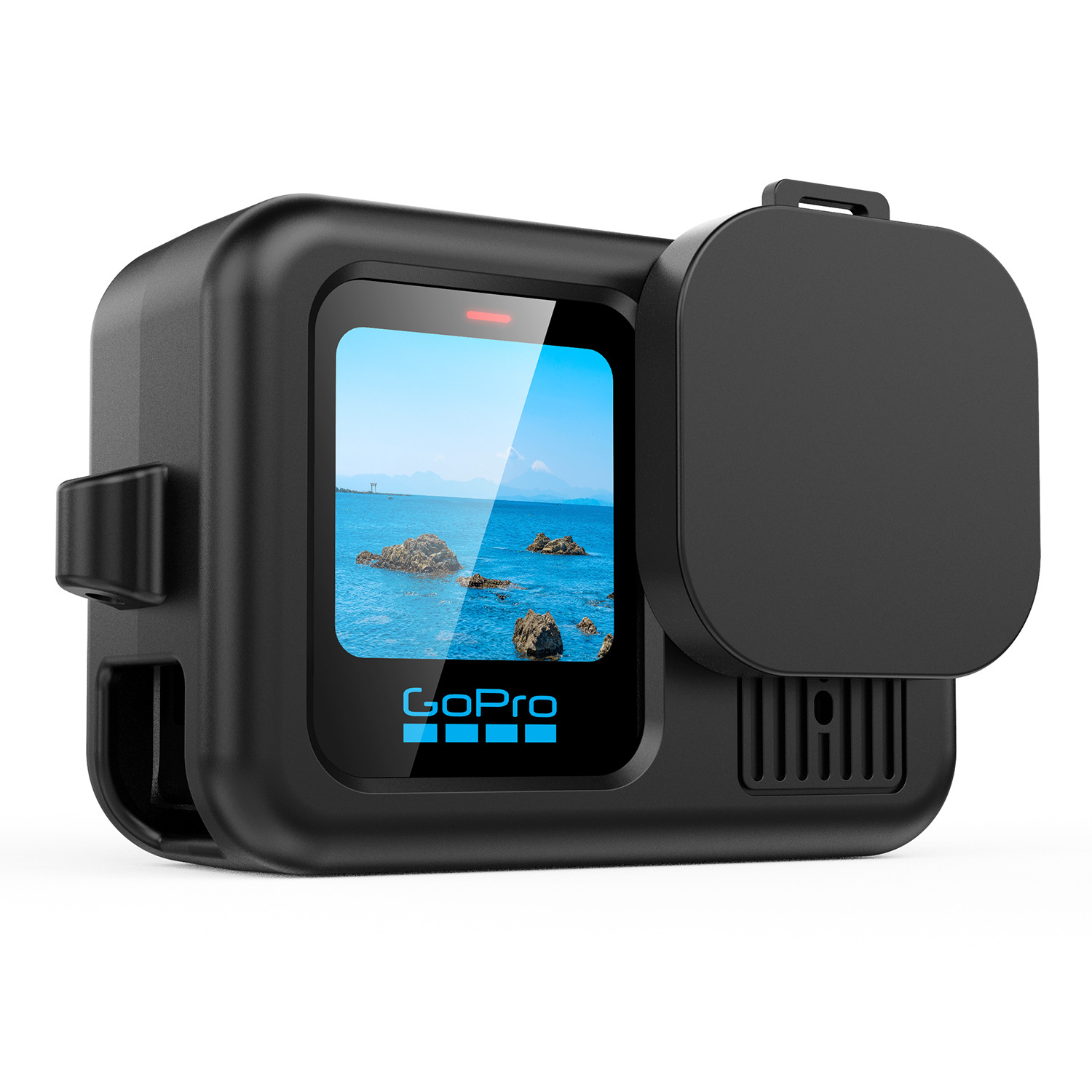 غطاء حماية سيليكون مع حزام يد  - مراجعة Gopro Action Camera Hero 13 Black وسعره